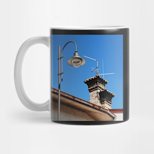 Old Stone Chimney and Street Light Mug